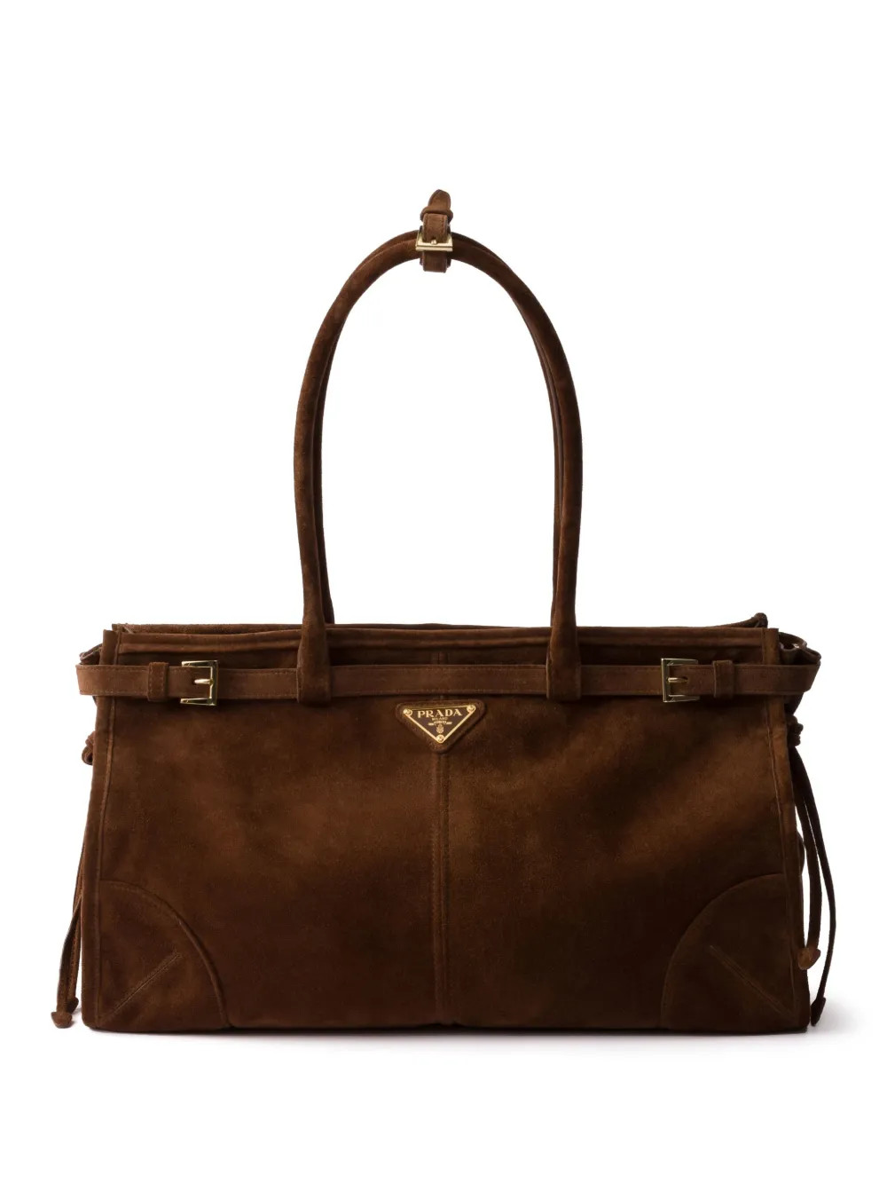 Prada Large Bonnie Tote Bag | Brown | FARFETCH BR | Farfetch (BR)
