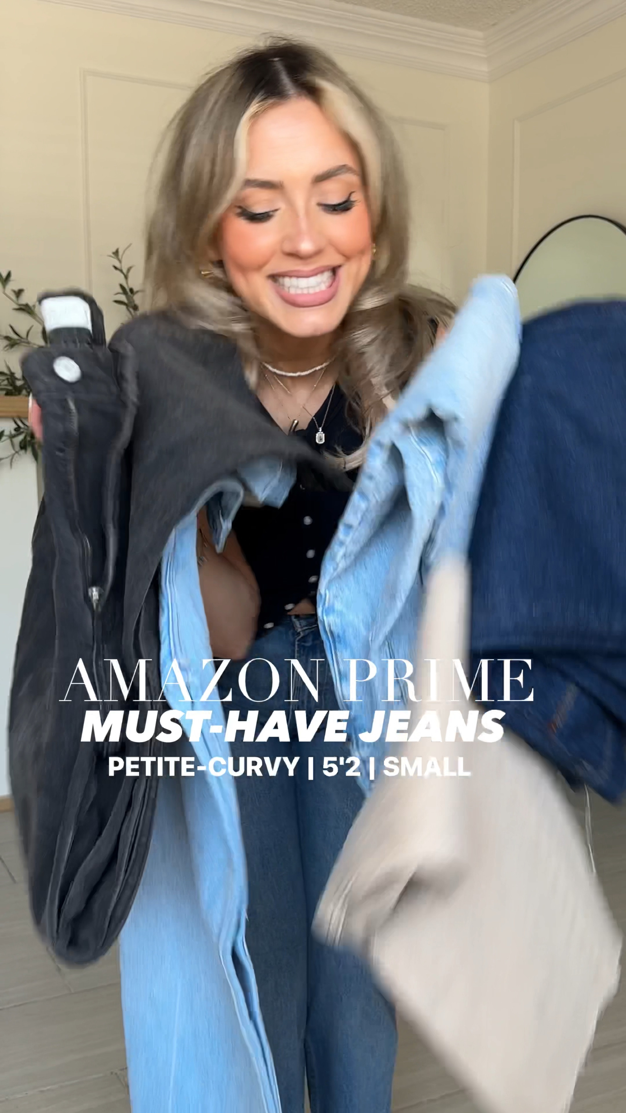 Must-have AMAZON JEANS on DEAL 🙌🏼😉

Sizing below ⬇️ I'm 5'2 for reference

✔️1st jeans: Levi's high-rise Mom jeans size 27 | lots of stretch! They're tapered towards the ankle very comfortable every day jeans. 

✔️2nd jeans: classic 501 Levi's jeans in the size 28 | These are midrise straight leg | I would recommend sizing up from your regular size | these are 100% cotton so they don't have much stretch (they have SOME) but they do get a little soggy with wear & time

✔️3rd jeans: 94 baggy Levi's jeans in the size 29 | if you want an oversized baggy fit, you have to go up to three sizes. Don't be afraid of trying a bigger size; with these jeans in order to find the right fit for you | they are a naturally oversized street style baggy fit! | I promise that once you find a good size for yourself, you're going to absolutely love these jeans. 

✔️4th jeans: 94 baggy Levi's jeans in the black wash | I'm wearing these in a size 28 so they're a little more snug | again, they're 100% cotton so much stretch

✔️5th jeans: light wash, high waisted barrel jeans in the size 4 | these are actually very high-rise and they are a very thin denim so they're very comfortable for every day wear | they are true to size and I am in love with these! | they have very little stretch so if you're in between sizes, size up. 

✔️6th jeans: same as Gene number five in a size 4 except these are in the medium wash. 

✔️7th jeans: high stretch high-rise, pleated tapered ankle jeans in the size 6 | these jeans, have an amazing amount of stretch | I had to size up and them! If you're in between sizes, definitely size up otherwise your crotch will look weird lol 

✔️ I'm wearing a small in all of the tops + coat

#LTKFindsUnder50 #LTKSaleAlert #LTKxPrimeDay