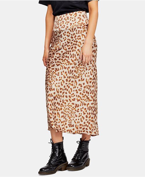 Free People Normani Bias-Printed Skirt  & Reviews - Skirts - Juniors - Macy's | Macys (US)