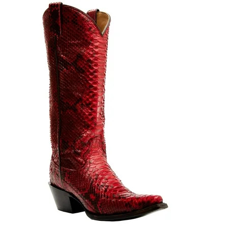 Idyllwind Women s Slay Exotic Python Western Boot Snip Toe Red 7.5 M US | Walmart (US)