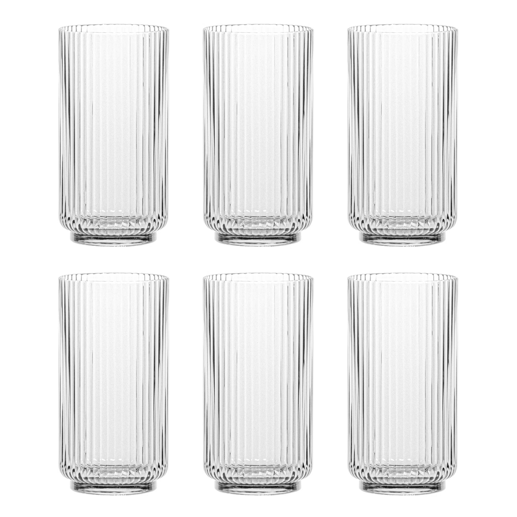Laya Fluted Acrylic Drinking Glass (Set of 6) | Wayfair North America