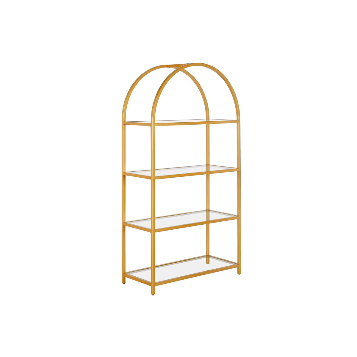 62 in. Arched Brass Finish Bookcase - Henn&Hart | Target