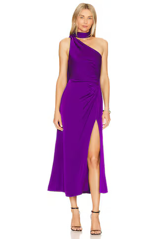 MISHA Estra Midi Dress in Prism Violet from Revolve.com | Revolve Clothing (Global)