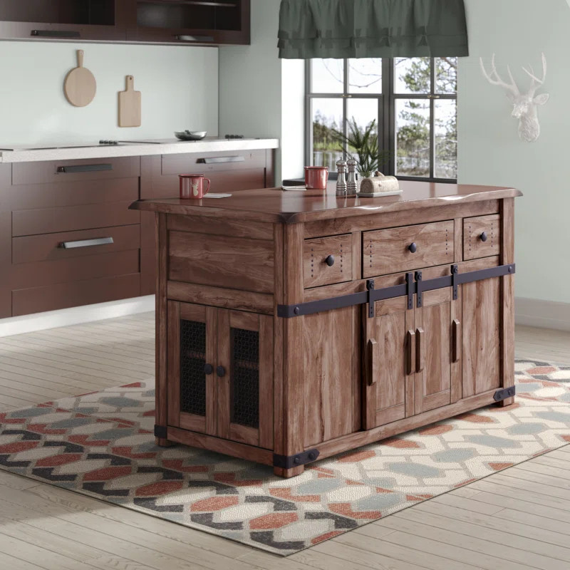 Belcherry Solid Wood Kitchen Island | Wayfair North America