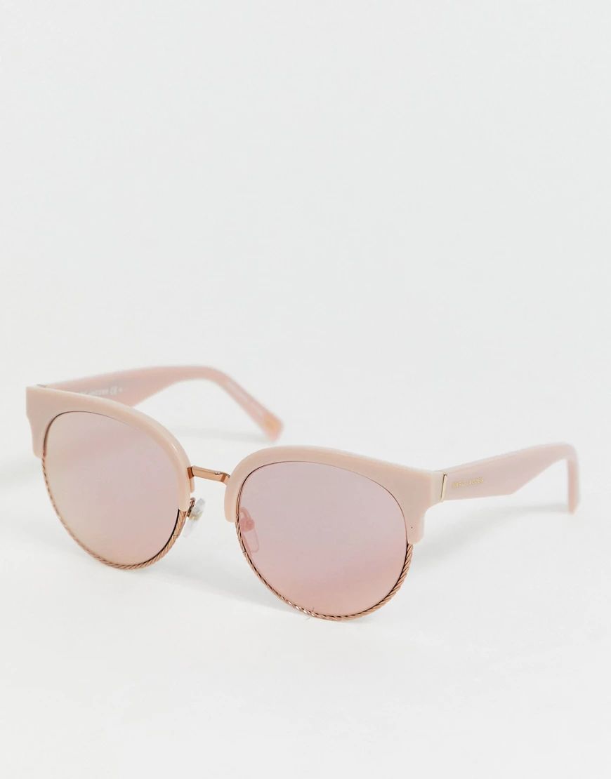 Marc Jacobs round pink acetate and rose gold metal sunglasses | ASOS (Global)