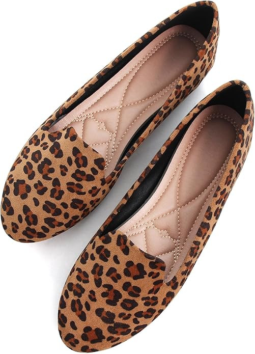 SAILING LU Women Round Toe Flats Comfortable Ballet Walking Shoes Dressy Slip-ons Loafers | Amazon (US)