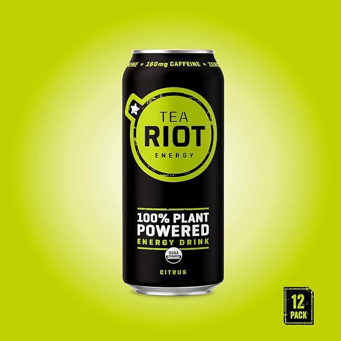 Tea Riot, Energy Drink Plant Powered Citrus Organic, 16 Ounce | Amazon (US)