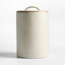 Juno XL Recycled Stoneware Canister | Crate & Barrel | Crate & Barrel