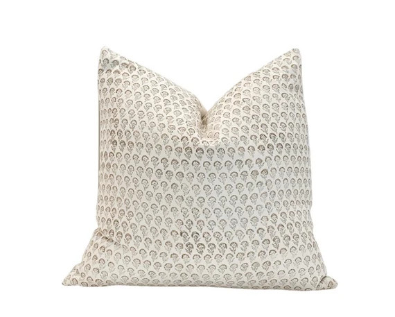 FLORA  Floral Hand-block Pillow Cover | Etsy | Etsy (US)