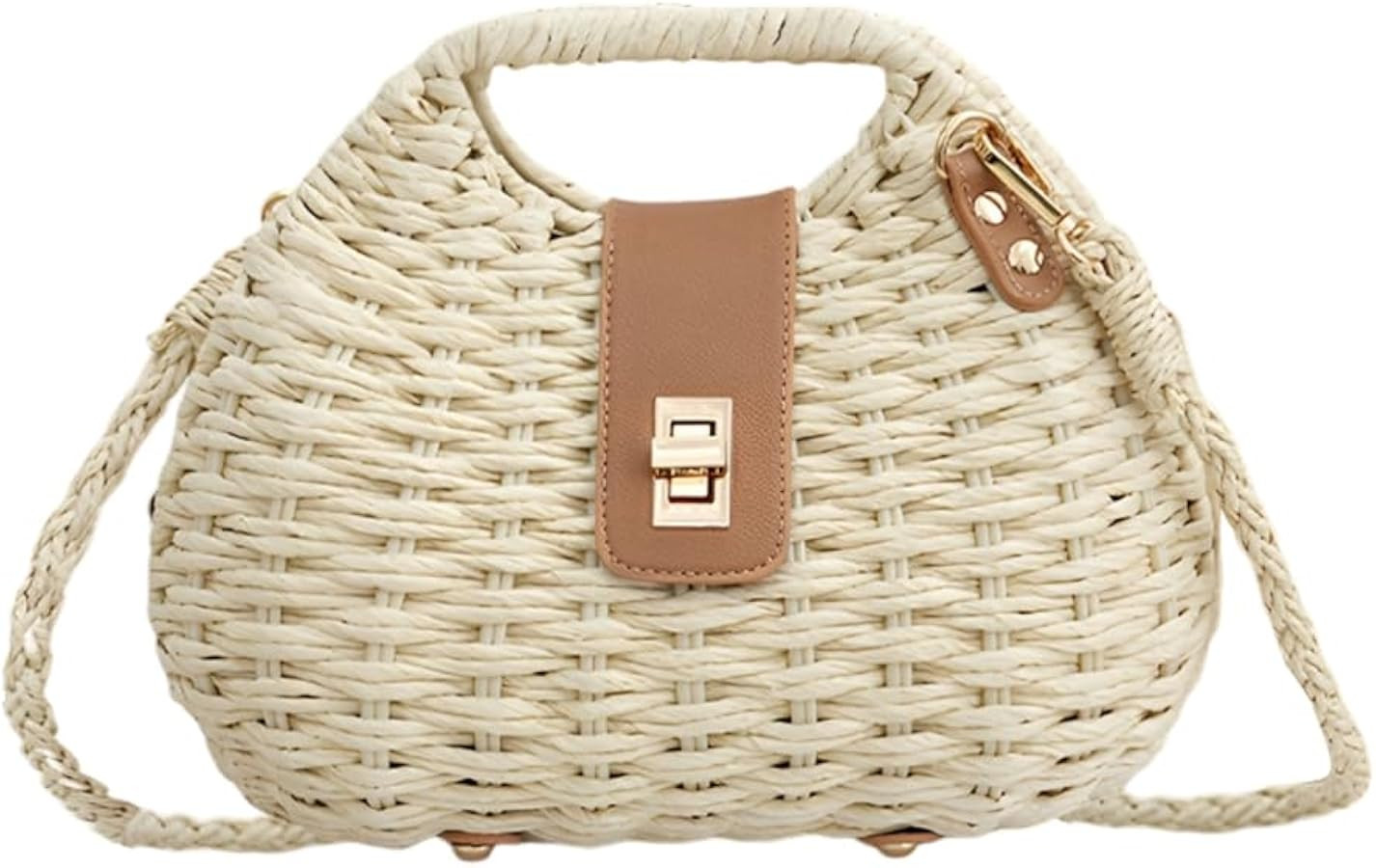 Woven Straw Crossbody Bags for Women, Hand-woven Women Summer Retro Beach Tote Shoulder Bag, Hand... | Amazon (CA)
