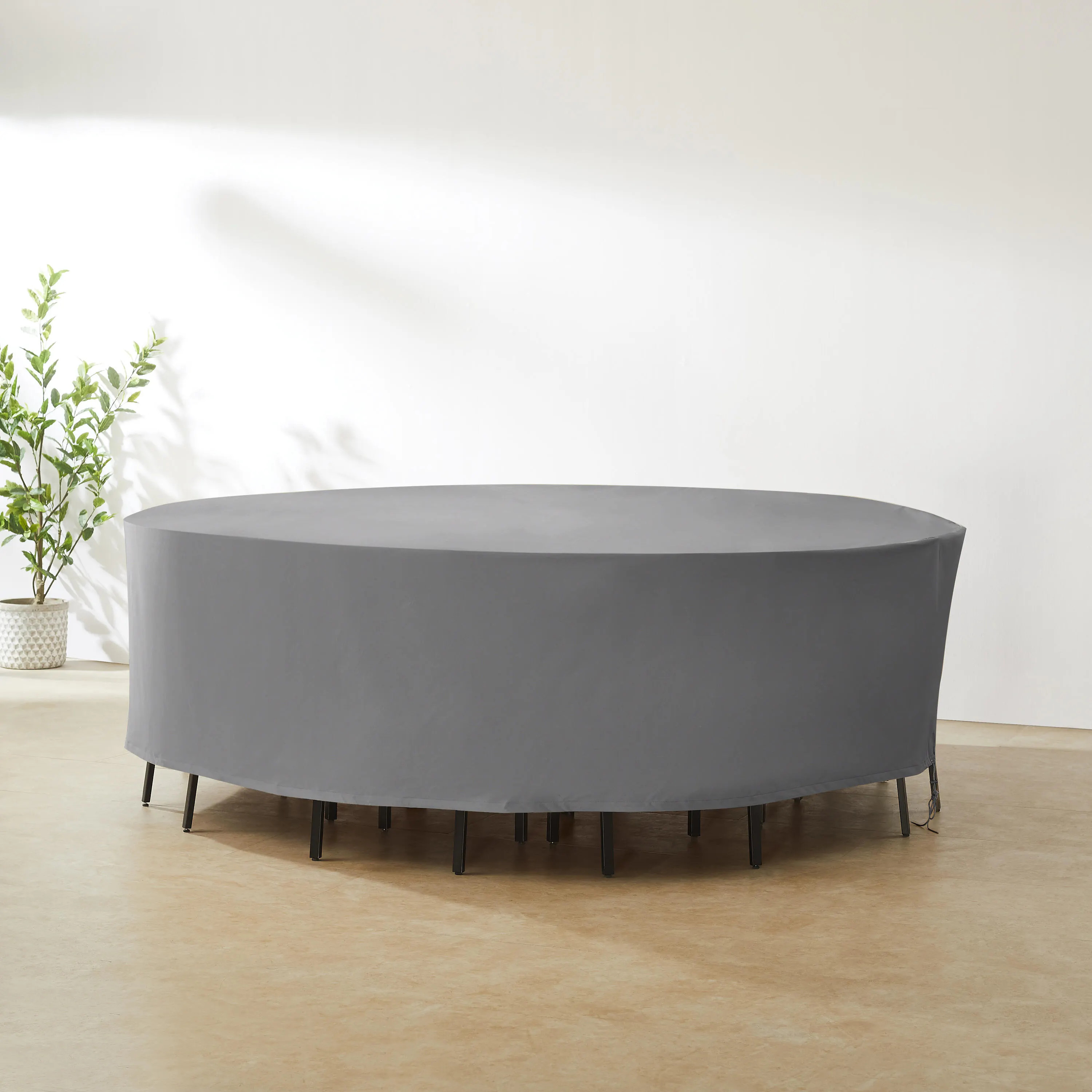 Crosley Furniture Round Outdoor Cover For Patio Set, Gray | Ashley