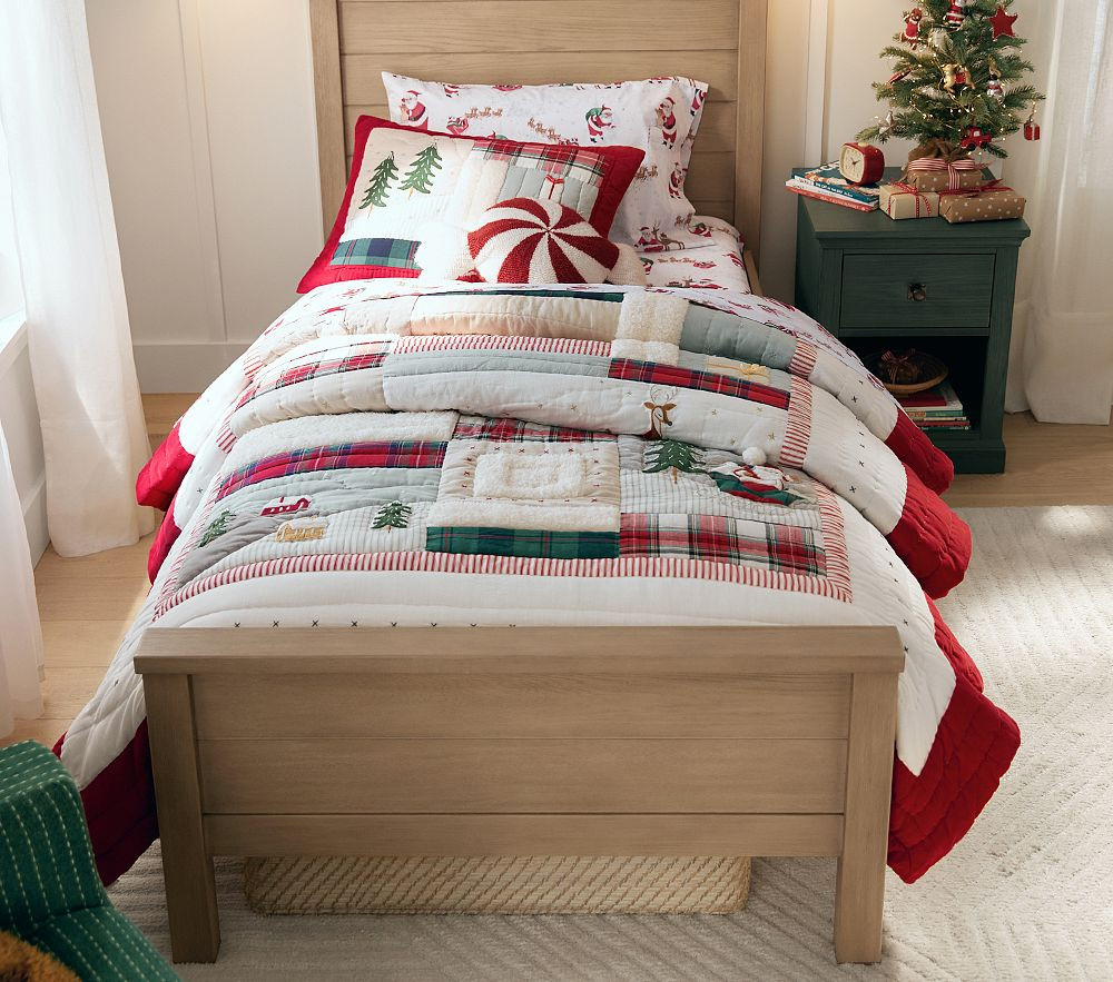 Heritage Santa Quilt & Shams | Pottery Barn Kids