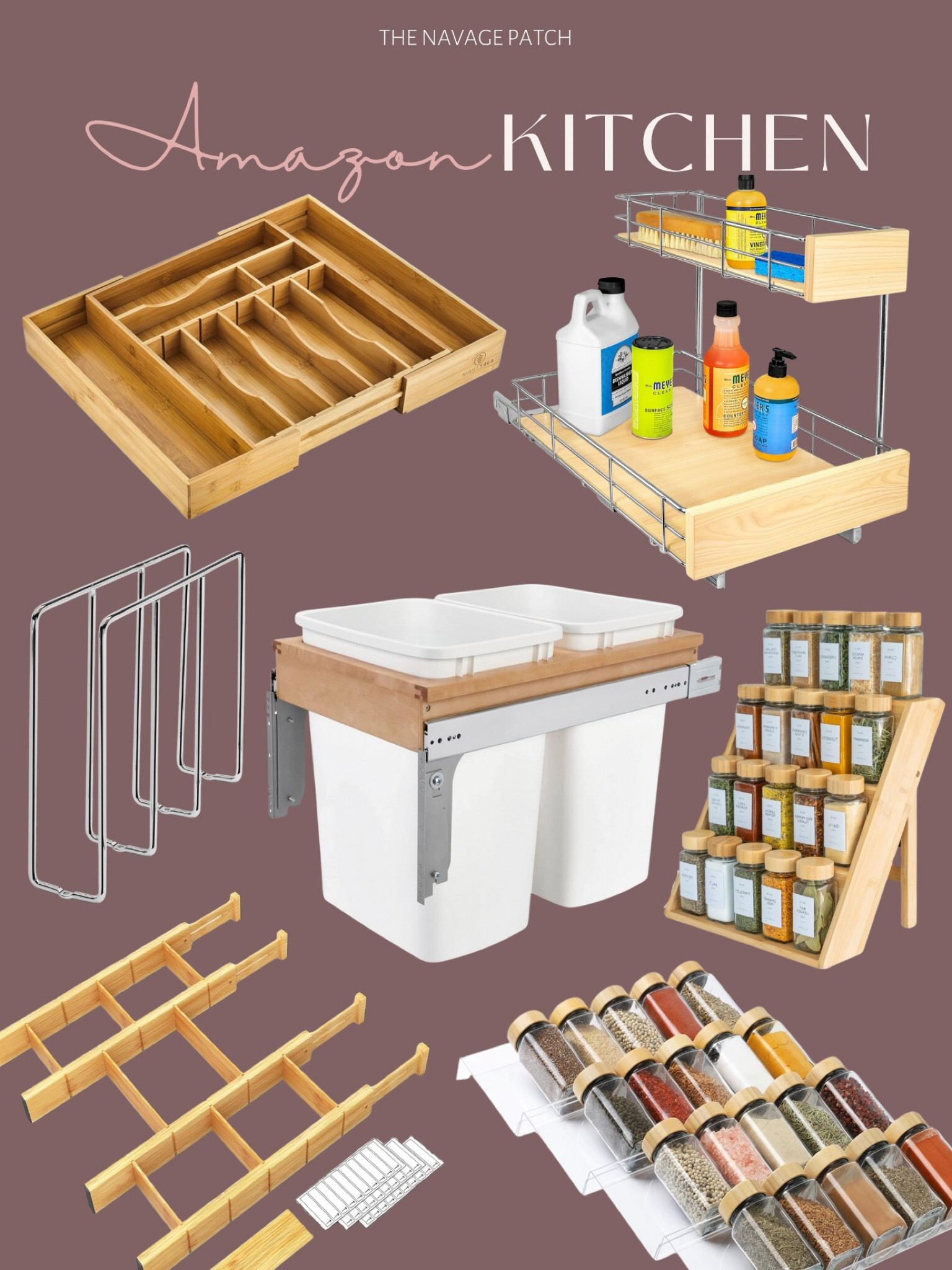 Amazon kitchen organization, kitchen organizers, rev-a-shelf, drawer organizers, spice racks, pull-out drawers, cookie sheet organizer, pull-out trash drawer, spice organizer, organization hacks #amazon #amazonkitchen #organization

#LTKsalealert #LTKfamily #LTKhome