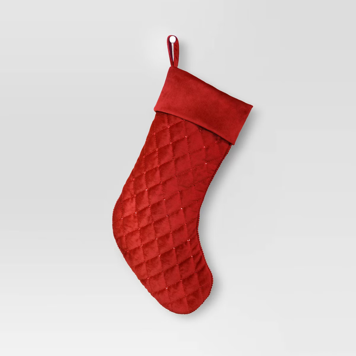 20" Quilted Velvet with Sequined Embroidery Christmas Stocking - Wondershop™ | Target