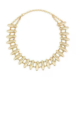 Luv AJ Milan Bead Stud Necklace in Metallic Gold. | Revolve Clothing (Global)