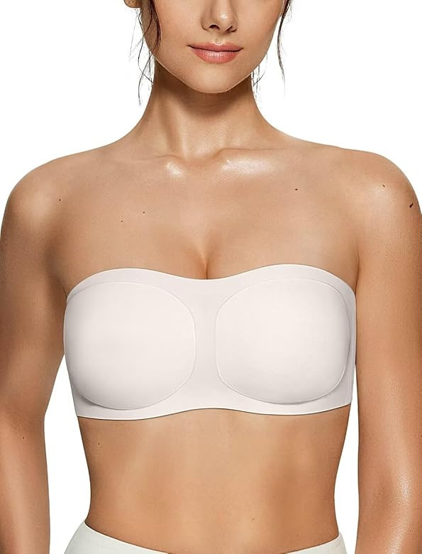 Vertvie Women's Wireless Strapless Bra Seamless Padded Bandeau Bra Non-Slip Silicone Tube Top Pus... | Amazon (US)