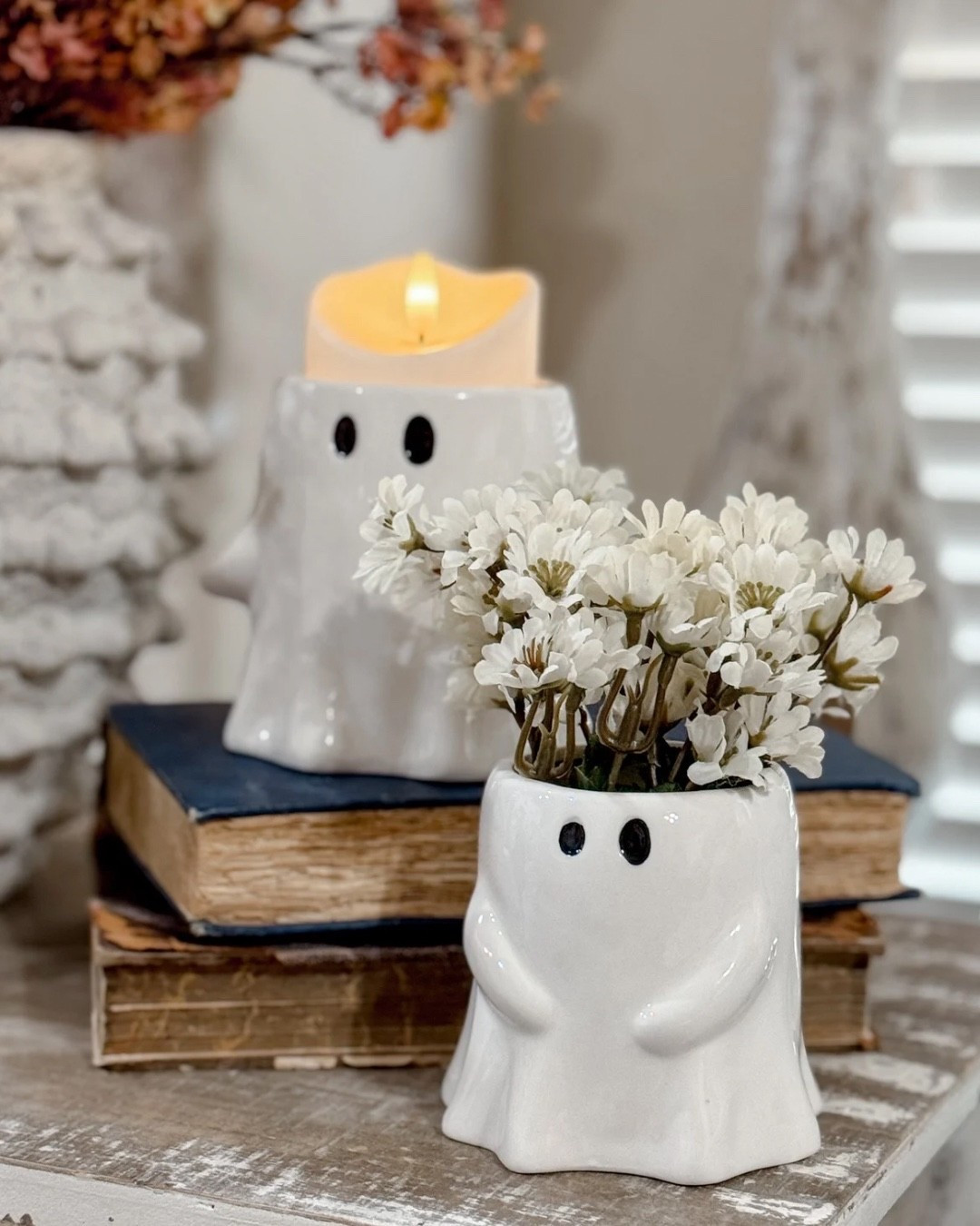 👻🖤👻Look how cute these lil ghosts are !!!! They are so fun to fill with flowers, candy, candles or they would make a cute teacher gift with a gift card tucked inside.  They would be darling on your Halloween treat bar or coffee bar! #ghostdecor #halloween #halloweendecor #

#LTKHalloween #LTKSeasonal #LTKParties