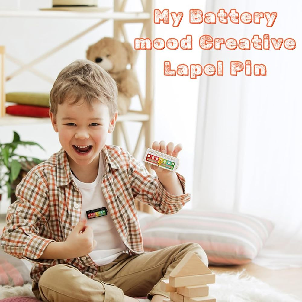 My Social Battery Creative Badge, 7 Days a Week Fun Enamel Emotional Badge, Functional Aesthetic ... | Amazon (US)