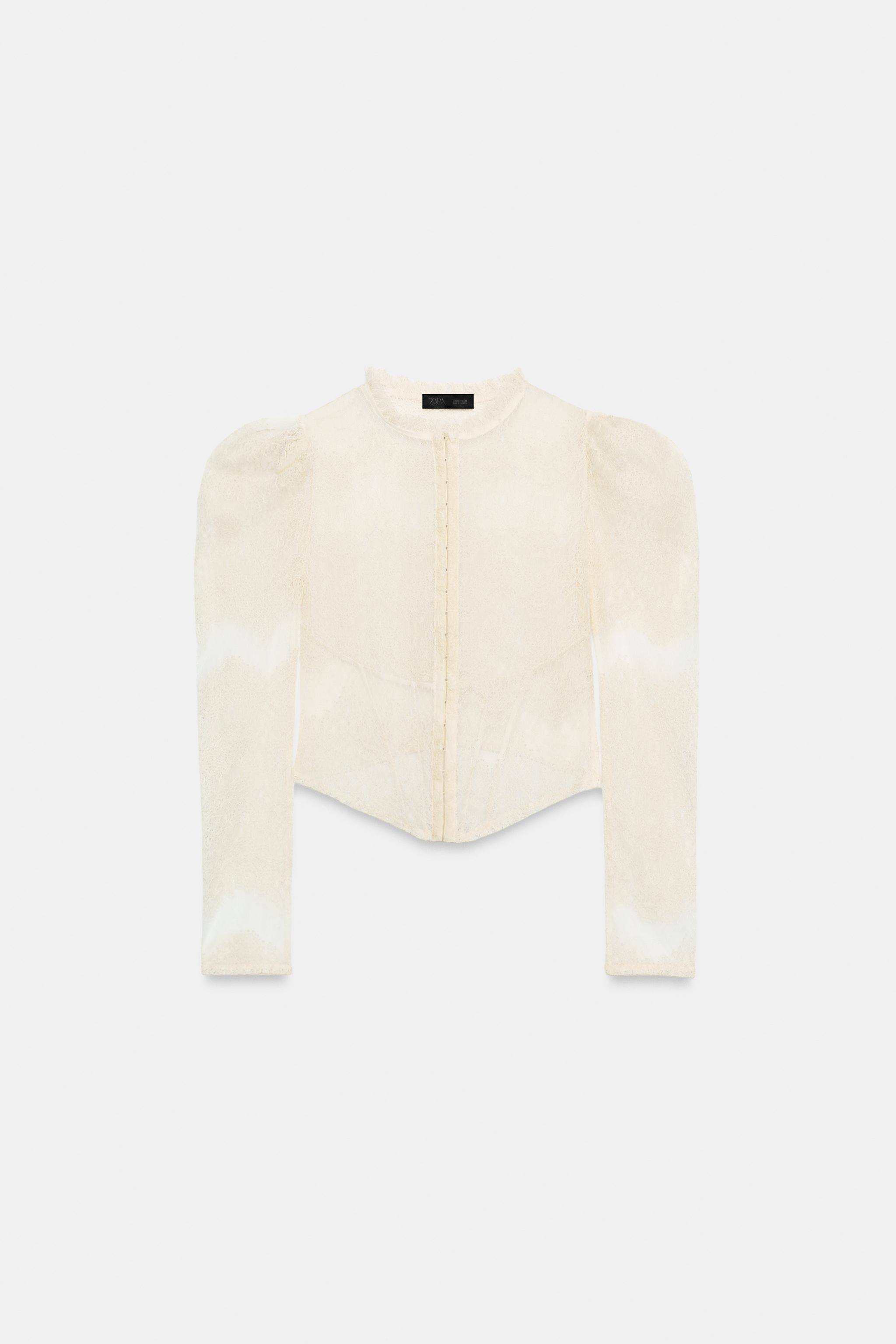 LACE CORSET JACKET TOP | Zara US
