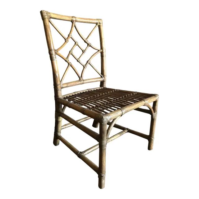 Modern Bamboo Side Chair | Chairish