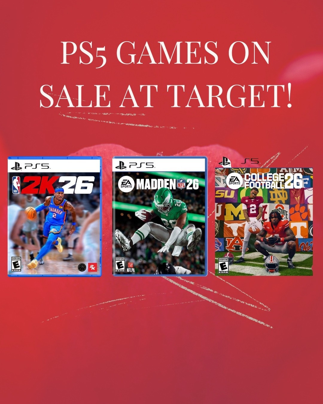 For the sports lovers and the gamers, hurry and grab these PS5 games ON SALE at Target before they’re gone!  

#LTKGiftGuide #LTKKids #LTKCyberWeek