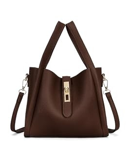 hibear Trendy Vintage Bucket Bag Women's Crossbody Bucket Bag Work Handbag Carry all Shoulder Pur... | Amazon (US)