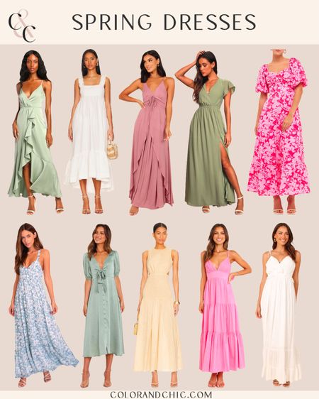 Spring full length dress I love! Perfect for baby showers, vacation outfits or Easter dress! Love the different materials, colors and patterns  

#LTKSeasonal #LTKstyletip
