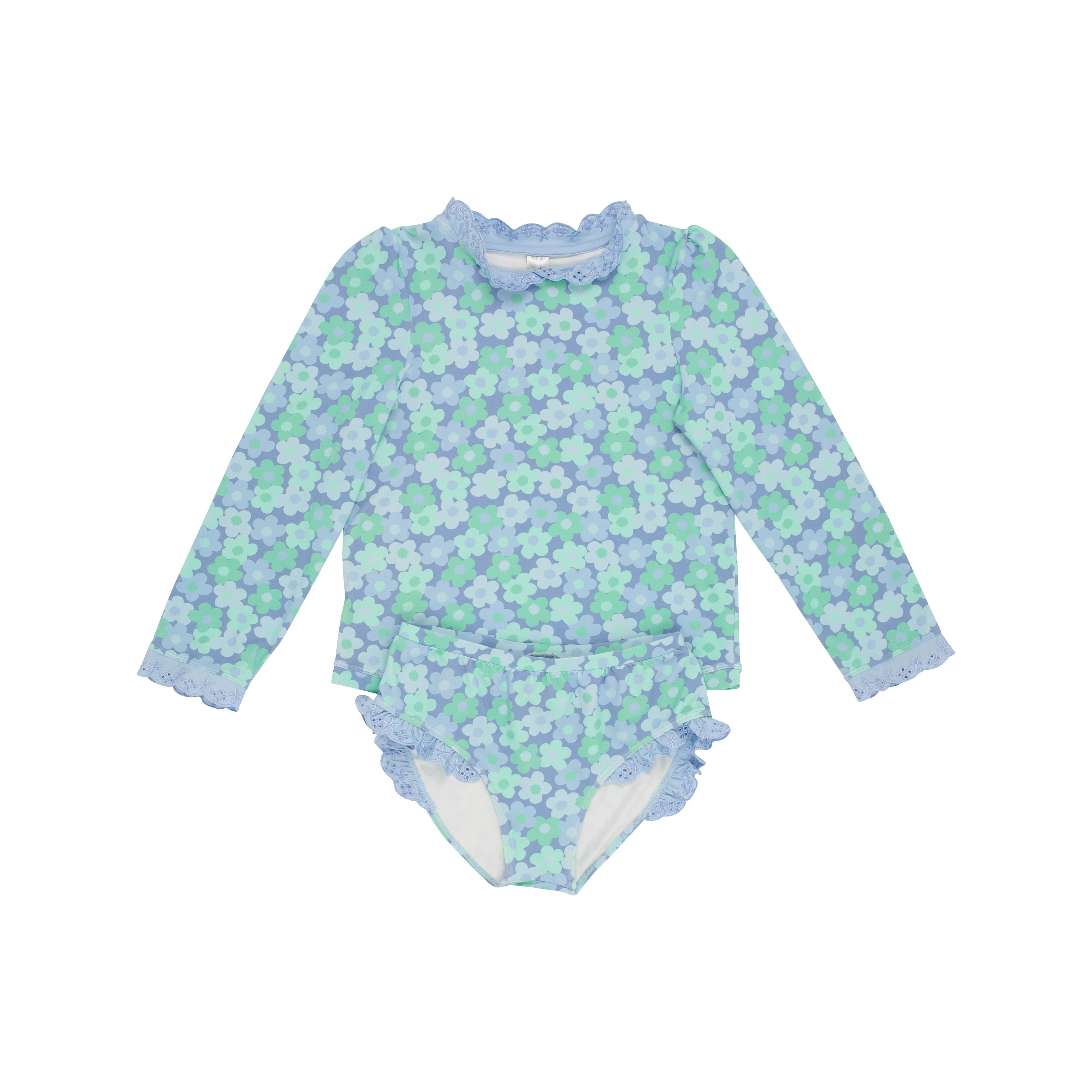 Wave Spotter Swim Set - Naples Grand Garden with Beale Street Blue | The Beaufort Bonnet Company