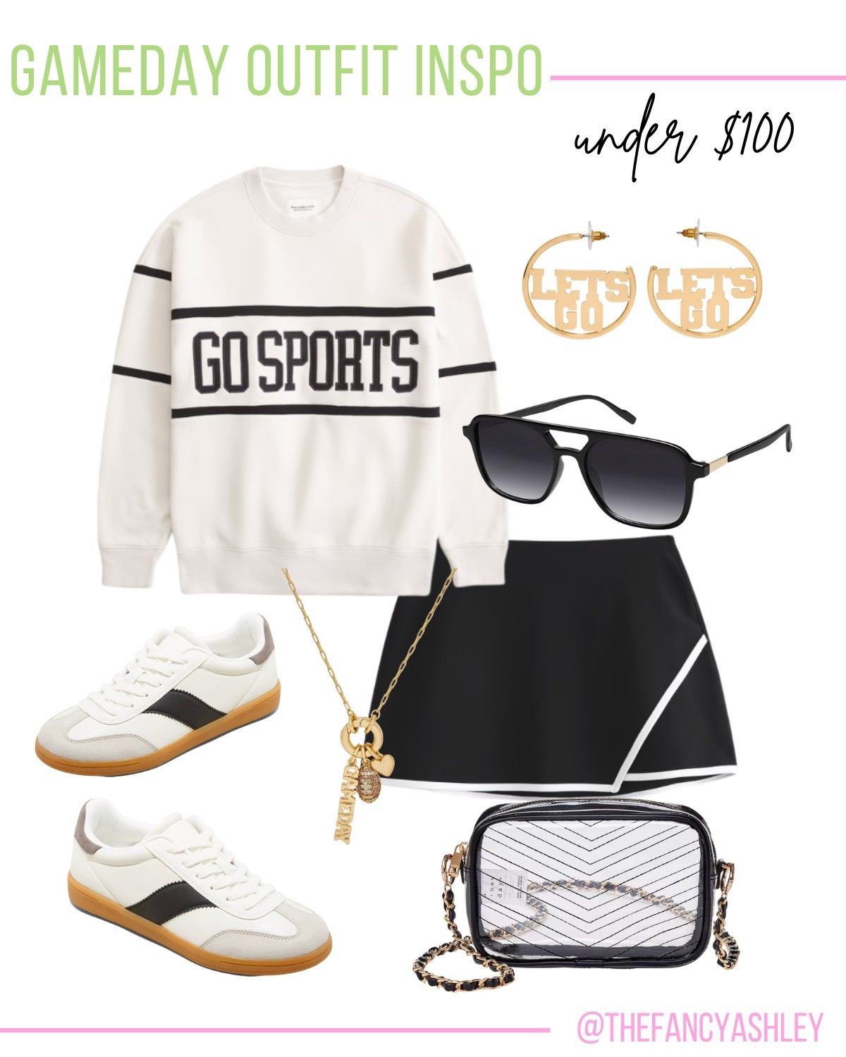 I styled the cutest gameday outfit and it’s all under $100—yes, even the darling Abercrombie sweatshirt and wrap skirt! Obsessed with these cute sneaks, clear bag, and the football-inspired jewelry that’s basically gameday perfection. 

#LTKSeasonal #LTKStyleTip #LTKFindsUnder100