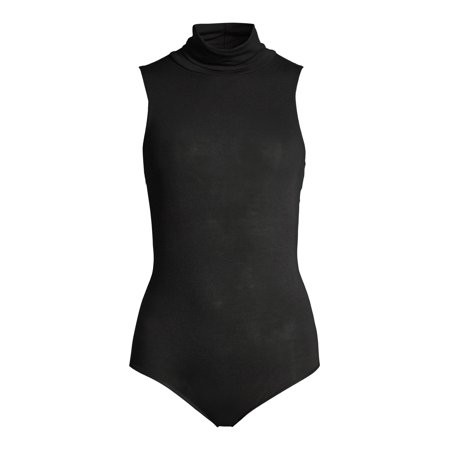 Sofia Jeans by Sofia Vergara Women's Sleeveless Knit Mockneck Thong Back Bodysuit | Walmart (US)