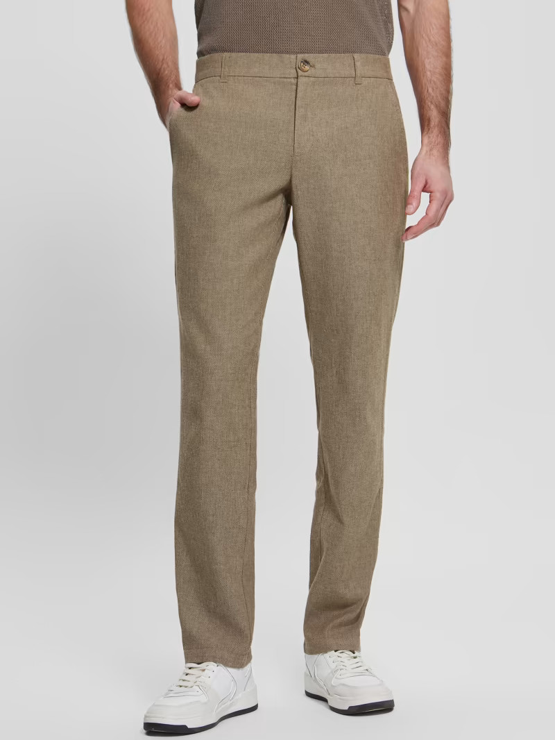Eco Myron Linen-Blend Dressy Pants | Guess (US)