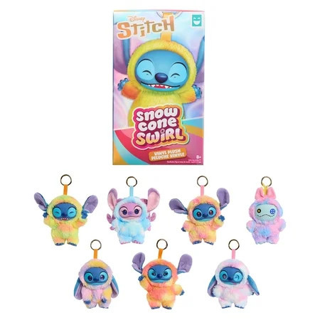 HAPPY HAUL Disney Stitch Snow Cone Swirl Vinyl-Face Plush Blind Box Collectible Toy, Vinyl-Faced Plush Clip-On Surprise, 5-Inch Stuffed Toy, Short-Run Drop, Ages 8 and up | Walmart (US)