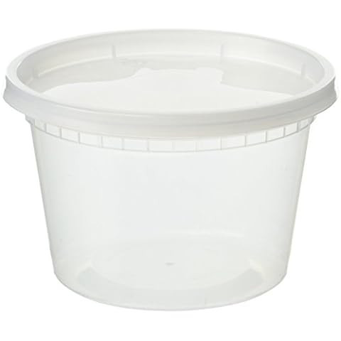 Comfy Package [48 Sets] 16 oz. Plastic Deli Disposable Food Storage Containers With Airtight Lids | Amazon (US)