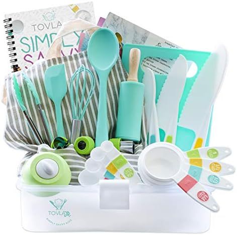 Amazon.com: Tovla Jr. Kids Cooking and Baking Gift Set with Storage Case - Complete Cooking Suppl... | Amazon (US)