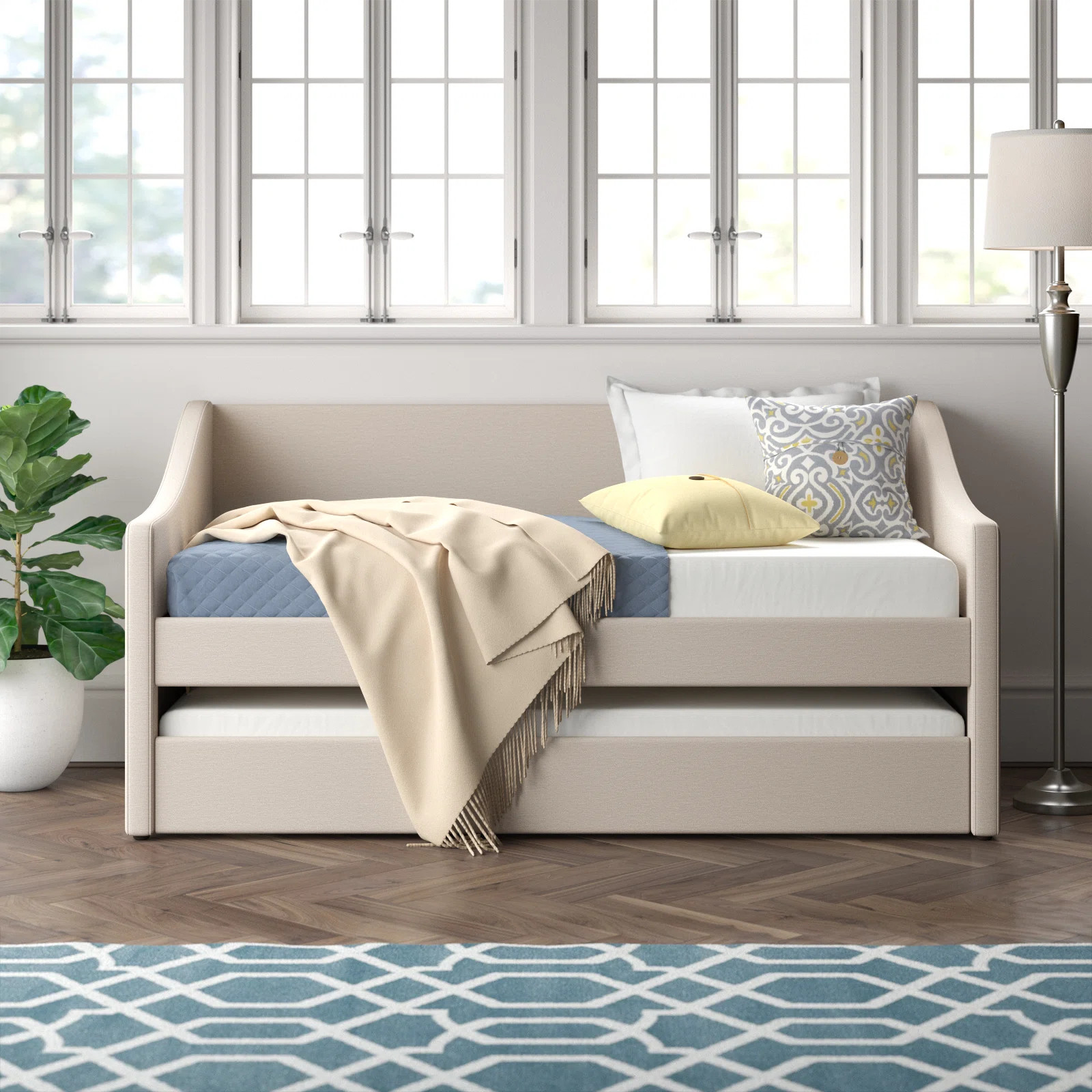 Erek Upholstered Daybed with Trundle | Wayfair North America