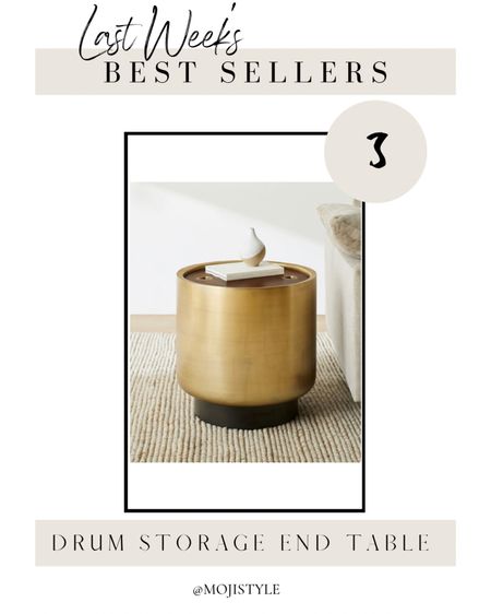 This drum storage end table is one of this week’s best sellers! I have two in my living room and use them for toy and blanket storagee

#LTKhome