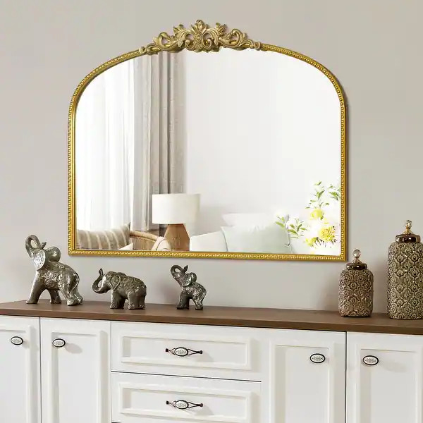 WallBeyond Crown Arch Mirror with Sturdy Iron Frame Elegant Decorative Wall Mirror - Bed Bath & B... | Bed Bath & Beyond