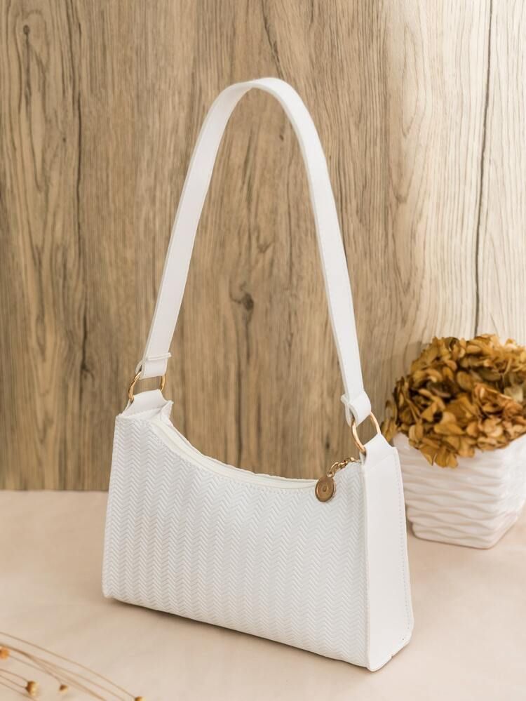 Minimalist Chevron Baguette Bag | SHEIN