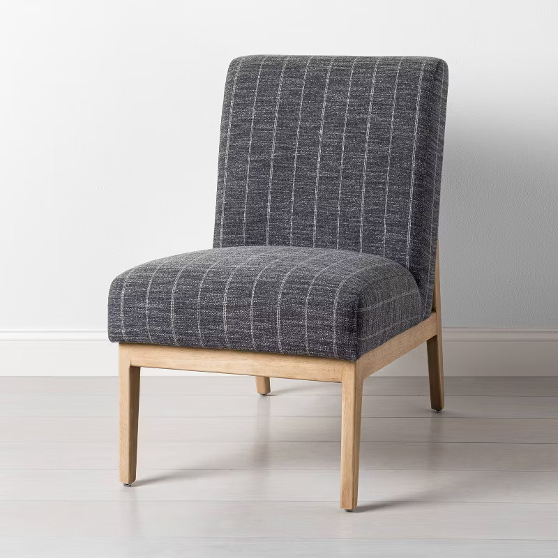 Upholstered Natural Wood Slipper Accent Chair - Hearth & Hand™ with Magnolia | Target