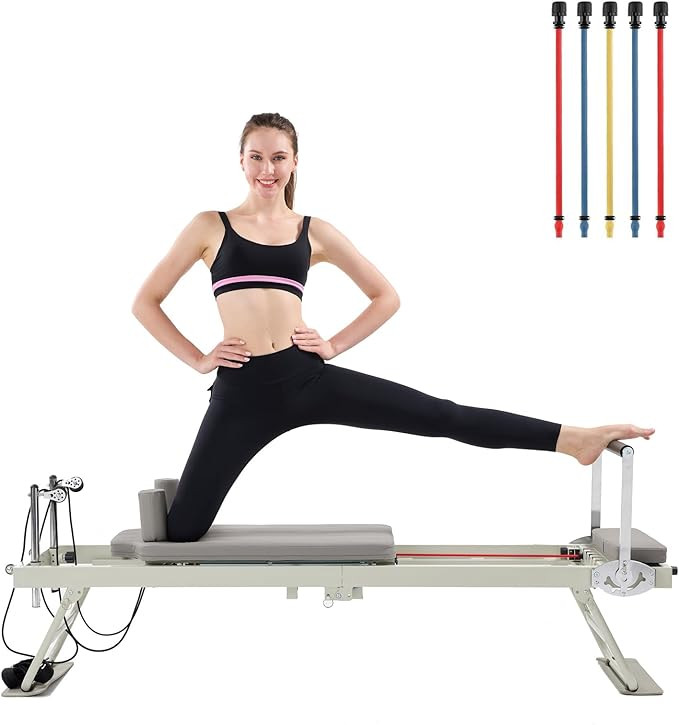 Pilates Reformer, Foldable Pilates Reformer Home Gym Equipment,Core Pilates Bed for Home Workouts... | Amazon (US)