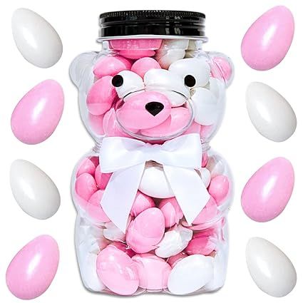 Pink and Blue Candy in Bear Jar - Delicious Candies for Boy and Girl Baby Showers and Gender Reve... | Amazon (US)