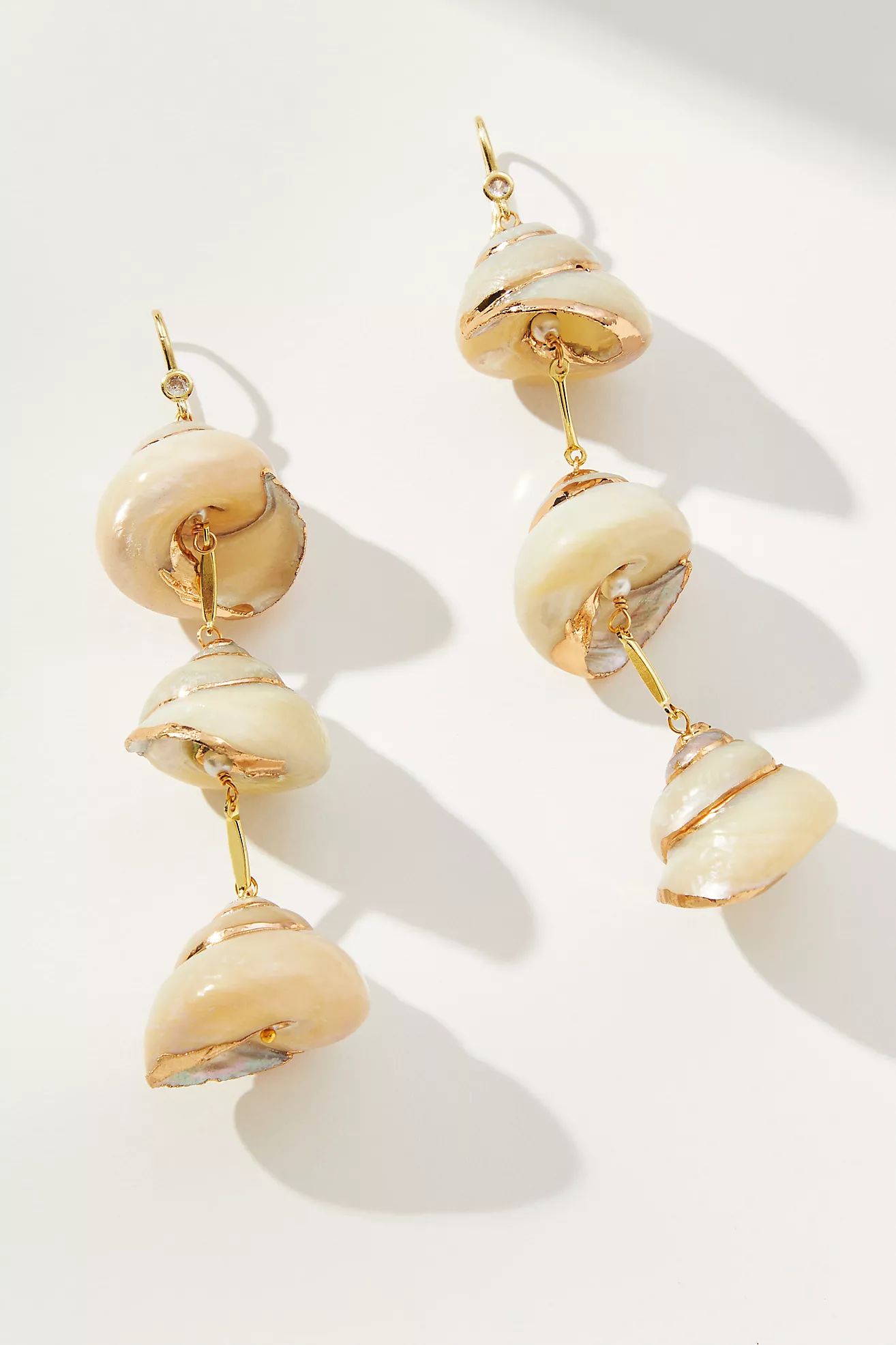 Triple Seashell Drop Earrings | Anthropologie (US)