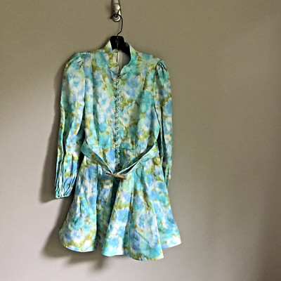 NWT Authentic Zimmermann High Tide Button-Front Minidress sz AU 2  | eBay | eBay US