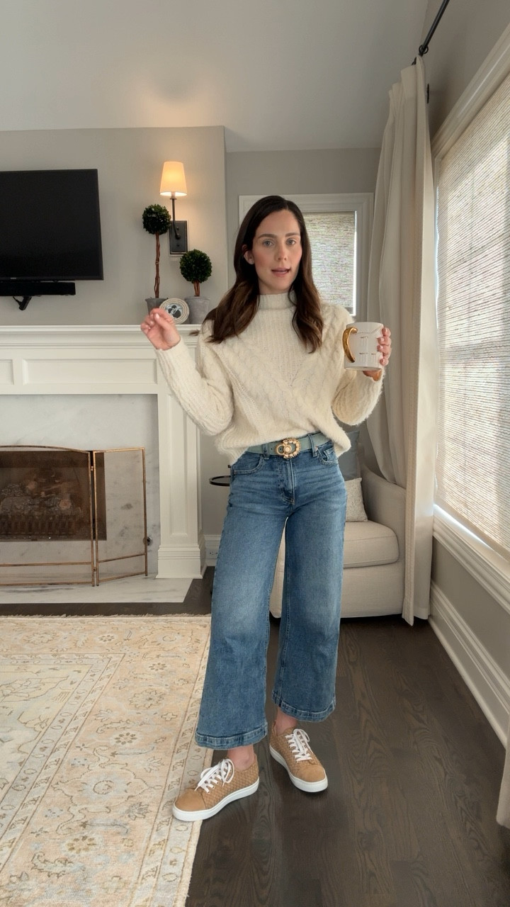 Jeans and a white sweater with a statement belt! 

Sézane // statement belt // wide leg jeans // gap jeans // target sweater // white sweater // winter outfit 

#LTKstyletip #LTKSeasonal