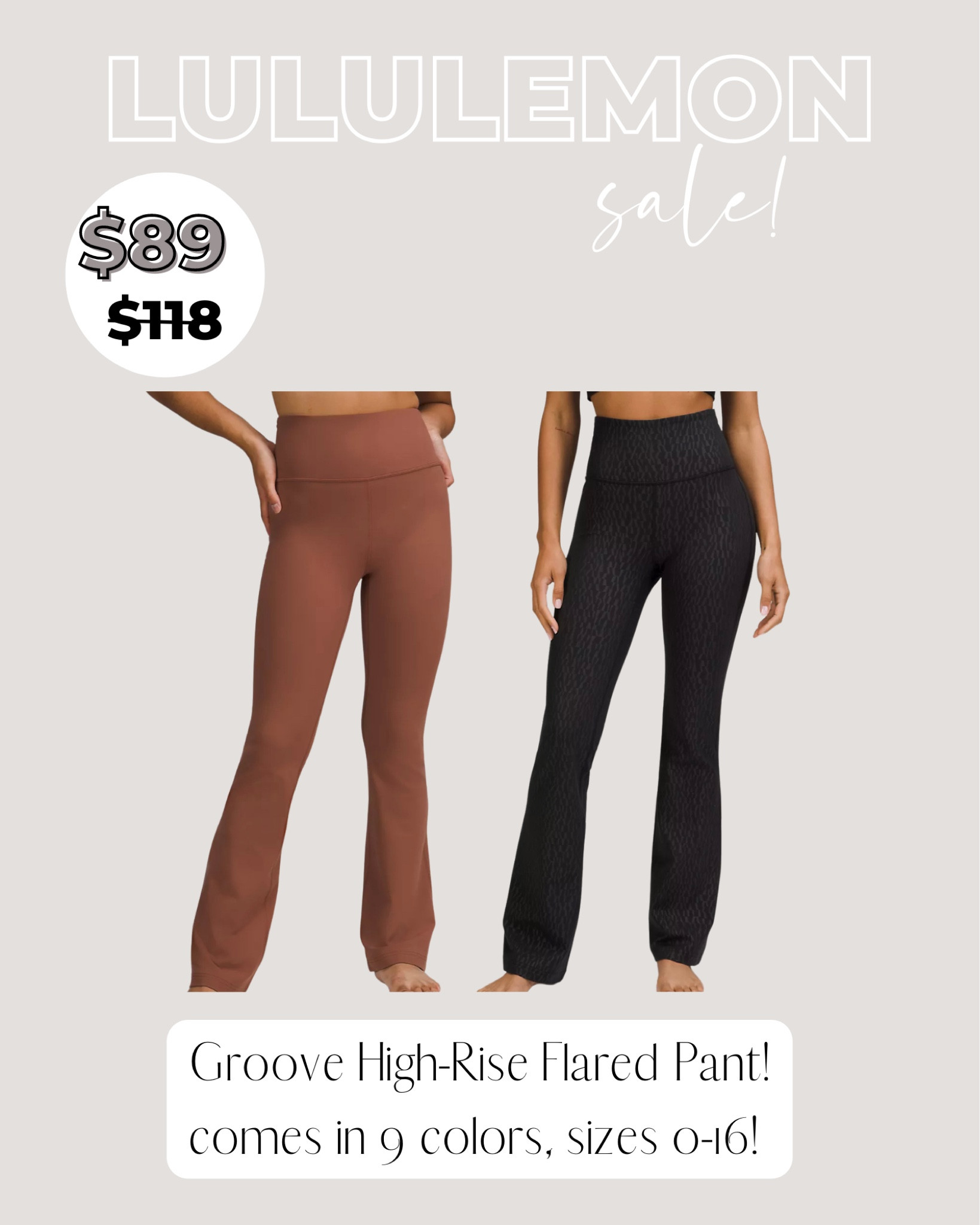 Lululemon Groove yoga pants on sale!

#LTKunder50 #LTKstyletip #LTKsalealert