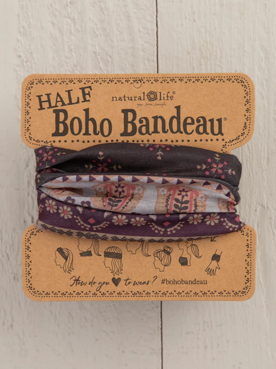 Half Boho Bandeau® Headband - Mocha Tulips | Natural Life