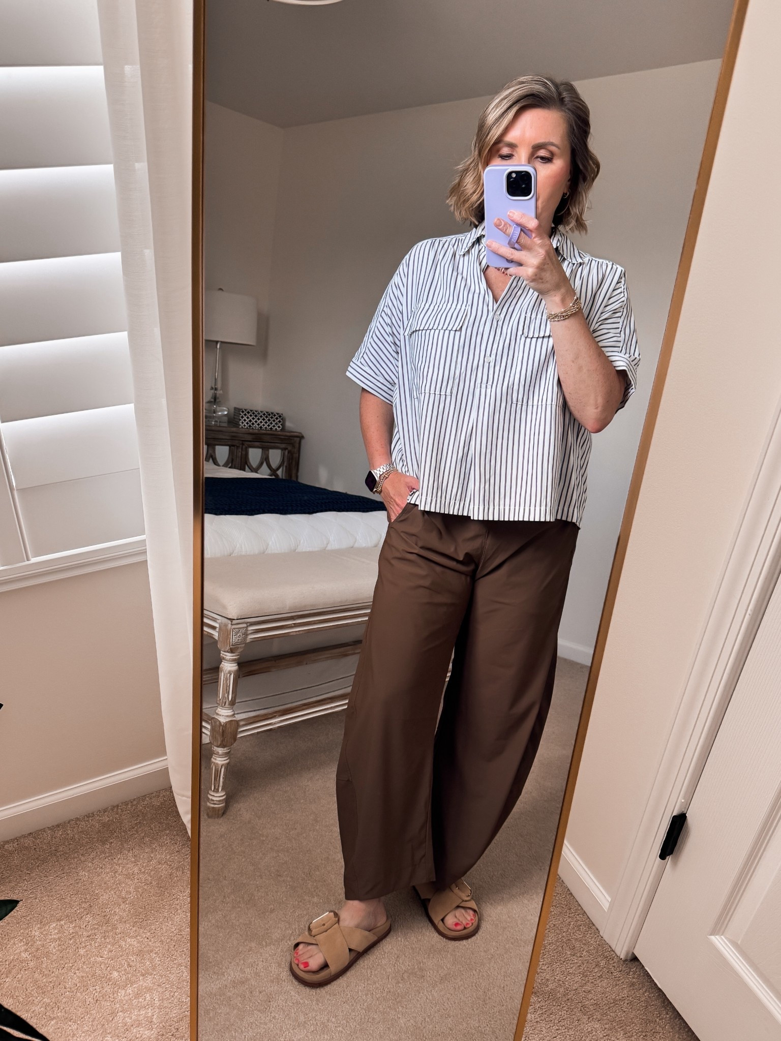 Currently obsessed with these pants. They are soft and stretchy and they don’t wrinkle!!
I ordered my normal size. This color takes a little longer to ship but it’s worth it  

#LTKootd #LTKgrwm