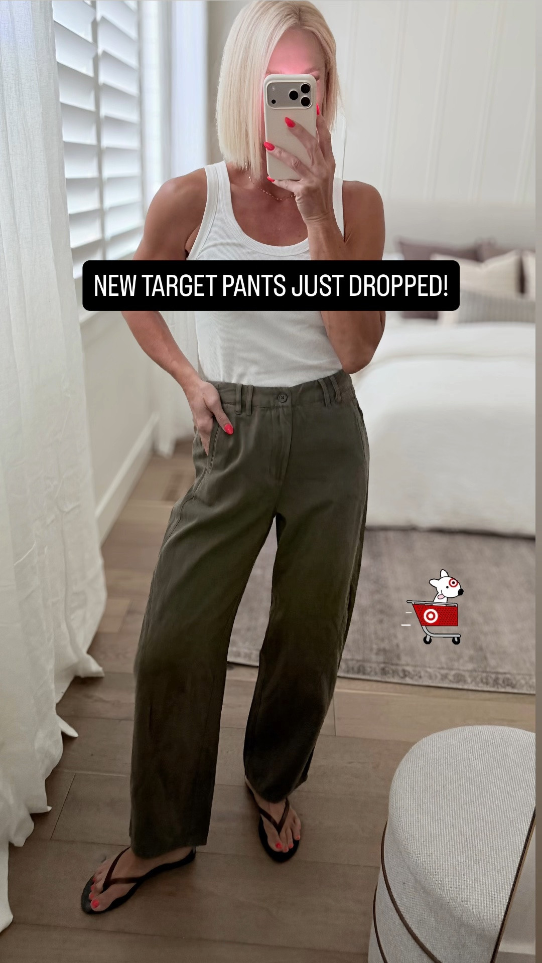 @Target  pants just dropped today! These will sell out!
They fit loose, but I think they would be too tight in the waist and lose the flattering shape if I sized down. Wearing a 4

#LTKootd #LTKmomlife #LTKOver40