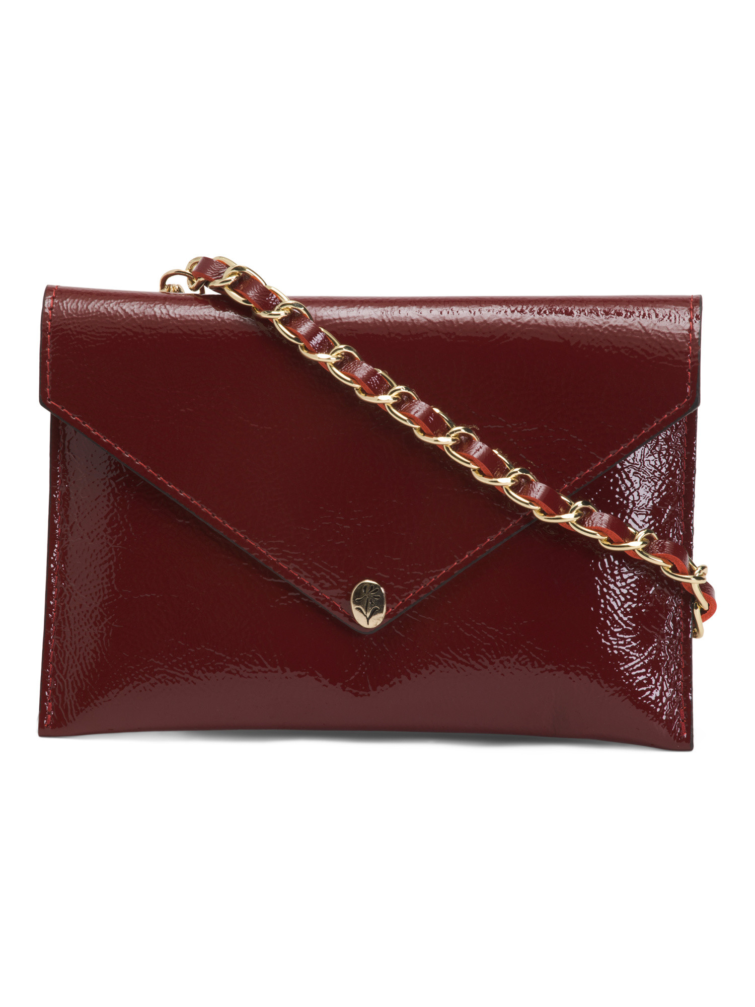 Made In Italy Patent Leather Detachable Chain Pochette Bag | TJ Maxx