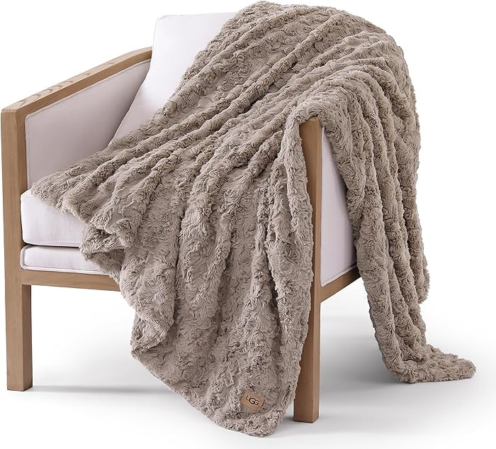 UGG Adalee Faux Fur Throw Blanket Luxury Lightweight Cozy Soft Throw for Couch Bed or Chair Hypoa... | Amazon (US)